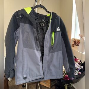 Gerry Weber Kids' Black and Gray Raincoat with Neon Highlights